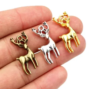Elchanhänger aus Legierung in Gold Silber und Bronze mit Ösen für DIY-Schmuckherstellung