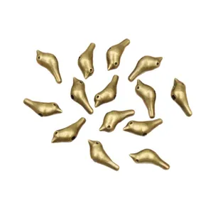 3D-Vogel-Anhänger aus Legierung in Antikgold für DIY-Schmuck, Halsketten und Armbänder