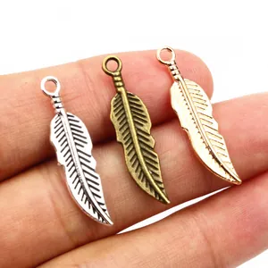 Zinc Alloy Feather Wing Charms For DIY Jewelry Making Necklace Bracelet Antique Metal Pendants Crafting Accessories Accessory Only