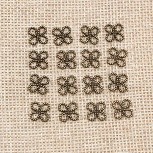 Antique bronze four-leaf clover alloy charms for DIY jewelry making accessories set