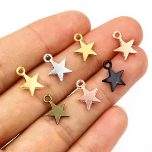 Alloy Mini Star Charms Pentagram Pendants For DIY Jewelry Making Necklaces Bracelets Vintage Style Multiple Colors