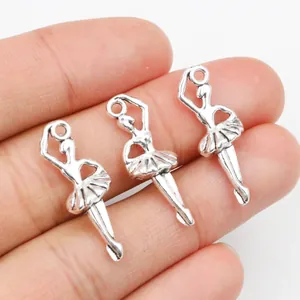 Antique Silver Zinc Alloy Ballet Dancer Pendant Charm For DIY Necklace Bracelet Jewelry Making Handicraft Accessories