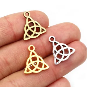 Zinc Alloy Celtic Knot Triquetra Triangle Pendant Charms For DIY Necklace Bracelet Making Antique Silver Bronze Gold Jewelry Findings