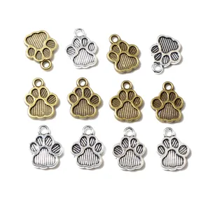 Colgantes de huella de animal en bronce y plata para crear joyas personalizadas