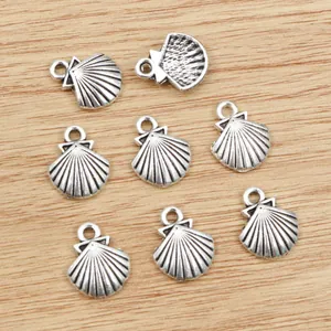 Pendentifs coquillages en alliage argenté rétro pour la création de bijoux DIY