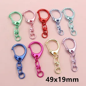 Fermoirs mousquetons colorés de 49x19mm en neuf formes mates de cœur et d'étoile