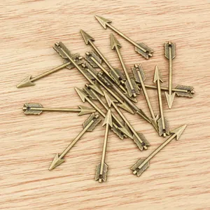Pendentifs flèche en alliage bronze antique pour la création de bijoux DIY