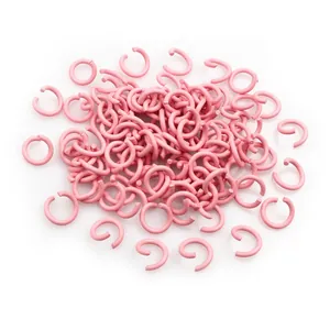 Confezione di anellini metallici rosa per la creazione di gioielli e accessori fai-da-te