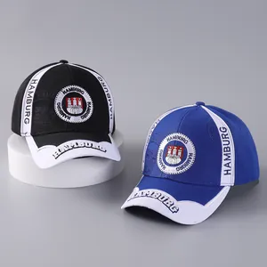 Acrylic Embroidered Baseball Cap For Men Women Casual Color Block Sun Hat With Hamburg Nassau Washington DC Lettering Hip Hop Outdoor Sports Headwear
