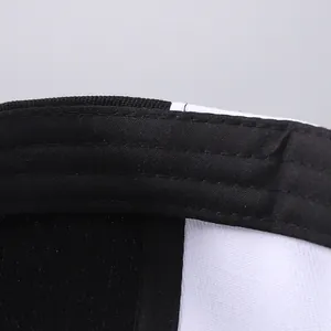 Gros plan du bandeau intérieur et des coutures de haute qualité sur cette casquette hip hop