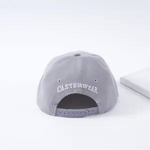 Ρυθμιζόμενο γκρι καπέλο snapback με λευκό κέντημα CASTERWEAR στο πίσω μέρος
