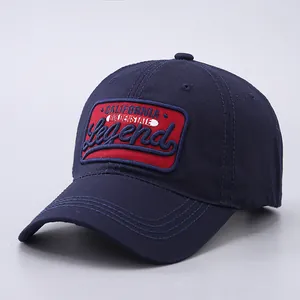 Navy cotton baseball cap featuring Legend California Golden State embroidery and curved brim
