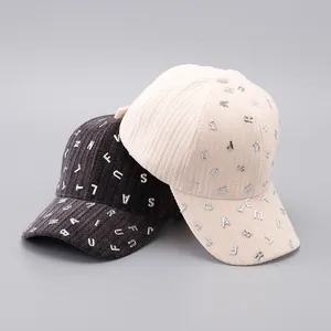 Women Winter Warm Mink Velvet Baseball Cap With Rhinestone Letters Metallic Studded Rivets Adjustable Outdoor Fashion Hat