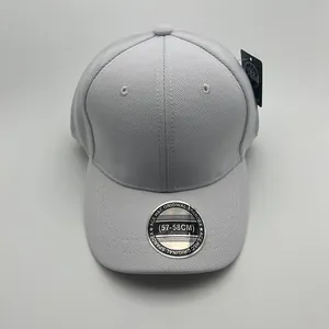Light grey classic fitted baseball cap with curved brim and spandex mesh texture