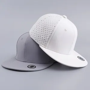 Berretto da Baseball Snapback a Tesa Piatta Perforato al Laser Per Uomo Donna Traspirante Impermeabile Streetwear Cappello