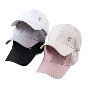 Breathable mesh baseball caps with rhinestone G logo in five stylish colors