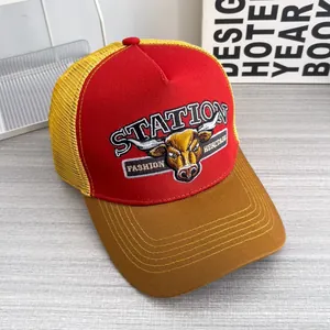 Cappello Trucker Americano Retrò a Rete Traspirante Berretto da Baseball Ricamato Hip Hop Snapback Uomo Donna Protezione Solare Sport