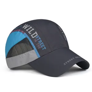 Casquette de sport séchage rapide gris foncé avec maille respirante et imprimés variés