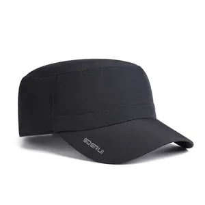 Close-up detail of the SDSRUI logo on the side of a black quick-dry cadet cap