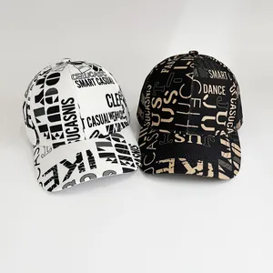 Streetwear Printed Letter Baseball Cap Unisex Adjustable Casual Graffiti Sun Protection Polyester Hip Hop Snapback Outdoor Dad Hat
