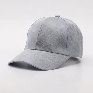 Casquette de Baseball en Suédine de Couleur Unie Simple pour Femme Bord Large Réglable Casquette Bec de Canard Chapeau de Mode Automne Hiver