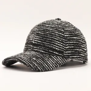Elegant Tweed Baseball Cap For Women Japanese Style Houndstooth Plaid Metallic Thread Adjustable Autumn Winter Sun Hat