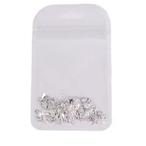 Set de dijes plateados para decoración de uñas con formas de estrella, luna y mariposa
