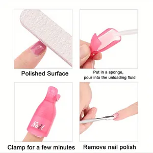Proceso detallado de cuatro pasos para usar clips y herramientas de eliminación de uñas