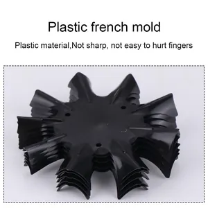 Professional plastic French nail mold tool for precise V-shaped line manicures