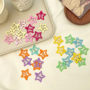 Set de pinzas para el cabello con forma de estrella colorida para niñas y mujer