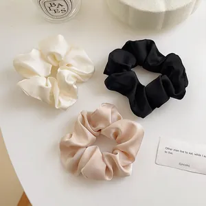 Französische Satin Haargummis Faux Seide Elegante Haarbänder Hochelastisch Pferdeschwanzhalter Weicher Haarschmuck Für Damen