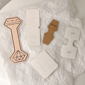 Tarjetas de Exhibición de Joyas DIY Etiquetas de Papel para Accesorios del Cabello Pendientes Collar Diseño Minimalista Hecho a Mano