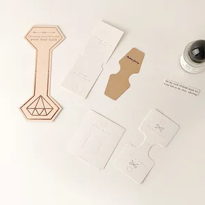 Tarjetas de exhibición de joyas de diamante y etiquetas para empaque de cabello