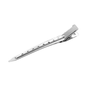 Professional silver metal hair clips with hollow design for root volume and styling