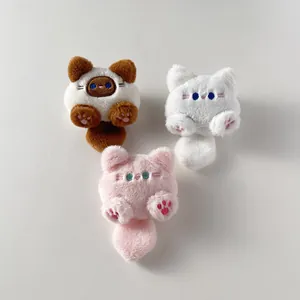 Simpatica Spilla a Forma di Gatto in Peluche Fai da Te Morbido Ciondolo a Forma di Animale Borsa Ciondolo Accessori per Vestiti