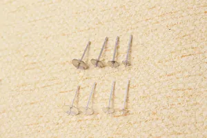 Detailed view of various sizes of S925 sterling silver cup earring posts for DIY jewelry