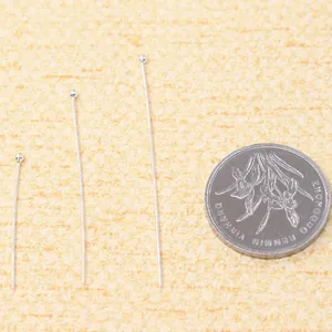 Drie maten S925 sterling zilveren bolkopspelden voor DIY sieraden met een munt voor maat