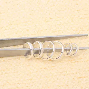 S925 sterling silver hollow round bead frames for DIY jewelry in various sizes