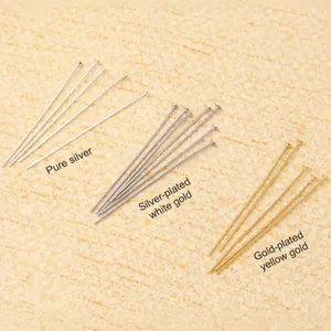 Chiodini a testa in argento 925 in finiture argento, platino e oro per creazione gioielli DIY