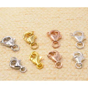 925 Sterling Silver Lobster Clasp Teardrop Closure DIY Jewelry Making Component For Necklace Bracelet Findings Platinum Gold Rose Gold Plated Accessory