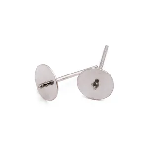Orecchini S925 in argento sterling con base piatta per creazione gioielli fai-da-te