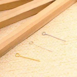 S925 sterling silver eye pins in gold, silver, and rose gold for DIY jewelry making