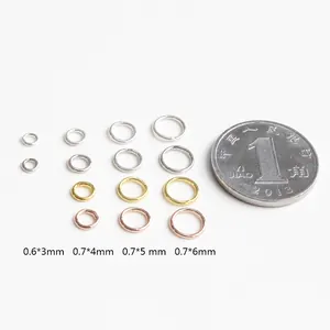 S925 sterling silver closed jump rings in various sizes for DIY jewelry making