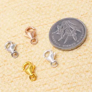 S925 Sterling Silber Karabinerverschlüsse in Gold und Roségold für DIY-Schmuckherstellung
