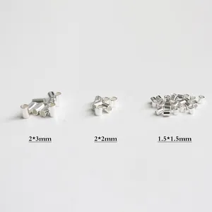 S925 sterling silver spacer tubes for DIY jewelry in sizes 2x3mm, 2x2mm and 1.5mm