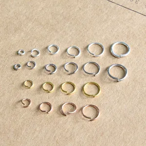 925 Sterlingsilber Biegeringe Für DIY Schmuckherstellung Handwerk Verbinder Kreis Platin Gold Roségold Beschichtet
