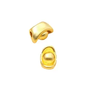 3D S999 Silber vergoldete Sycee-Abstandshalter für DIY-Schmuck und Bastelarbeiten