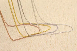 Λήψη macro από αλυσίδες σιταριού 1,3 mm S925 σε ασήμι, χρυσό και ροζ χρυσό χρώμα