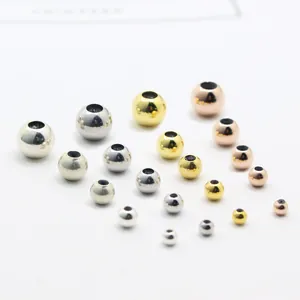 S925 sterling silver silicone slide beads in gold, silver, rose gold, and steel finishes