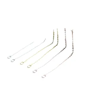 S925 sterling silver box chain earrings components in gold, silver and rose gold finishes